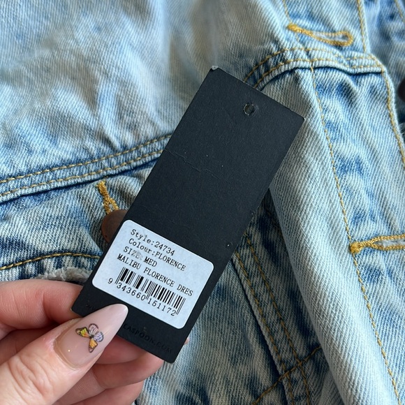 NWT One Teaspoon Florence Malibu Denim Dress - Picture 6 of 7